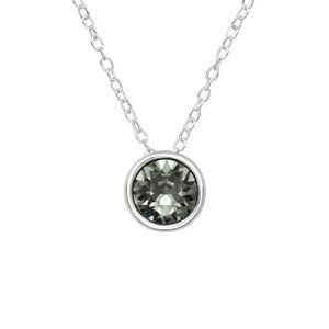 Sterling Silver Black Diamond Necklace